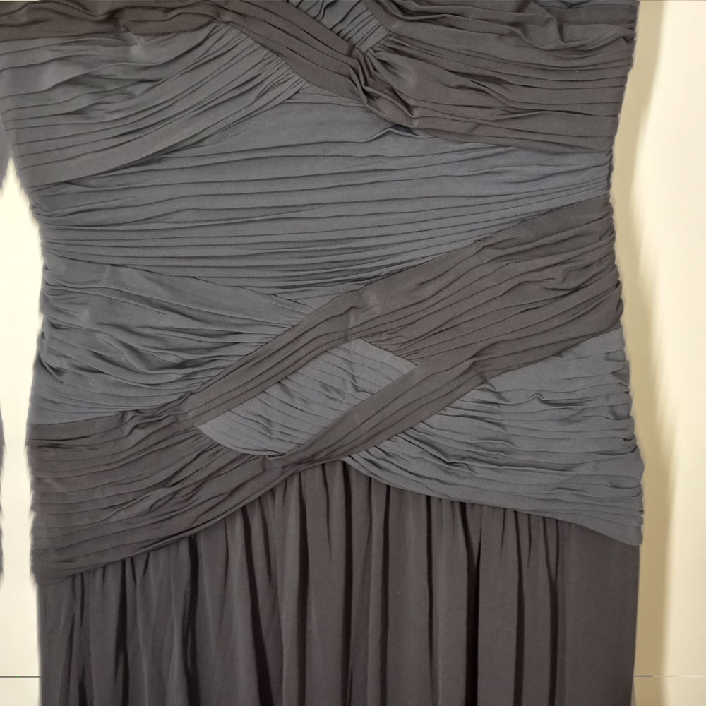 BCBG Maxazria Women's  Mermaid Navy Black Elegant Maxi Dress Large NWT - Picture 2 of 16